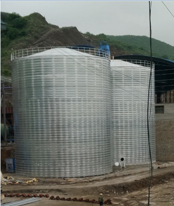 吴忠粮食钢板仓的安装全过程不用热焊接